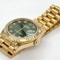 Rolex Datejust 31 Yellow Gold Green Dial watch for Women