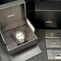 Tudor Black Bay Chrono Black Bezel White Dial watch for Men/Unisex