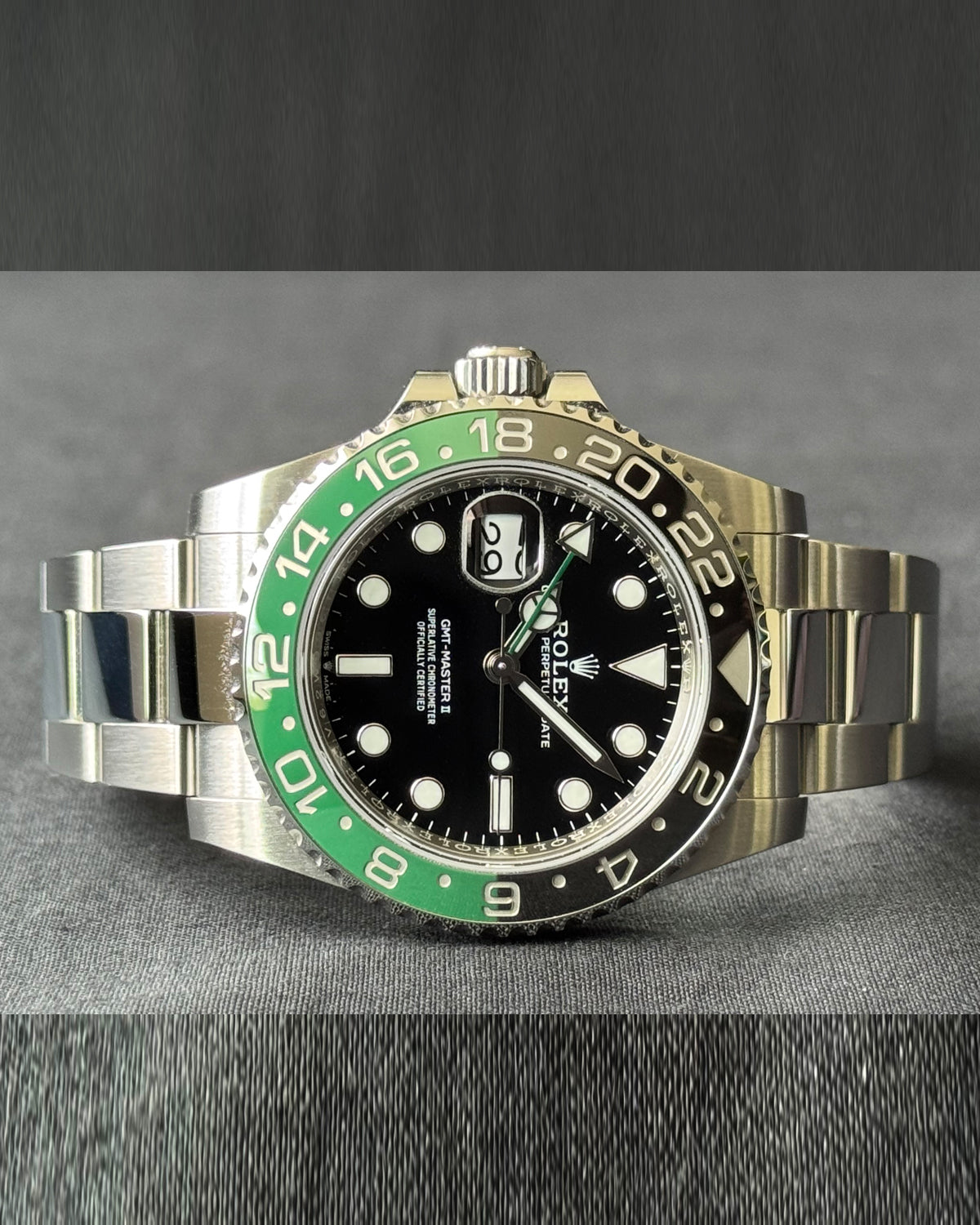 Rolex GMT-Master II Sprite Green/Black Cerachrom Bezel watch for