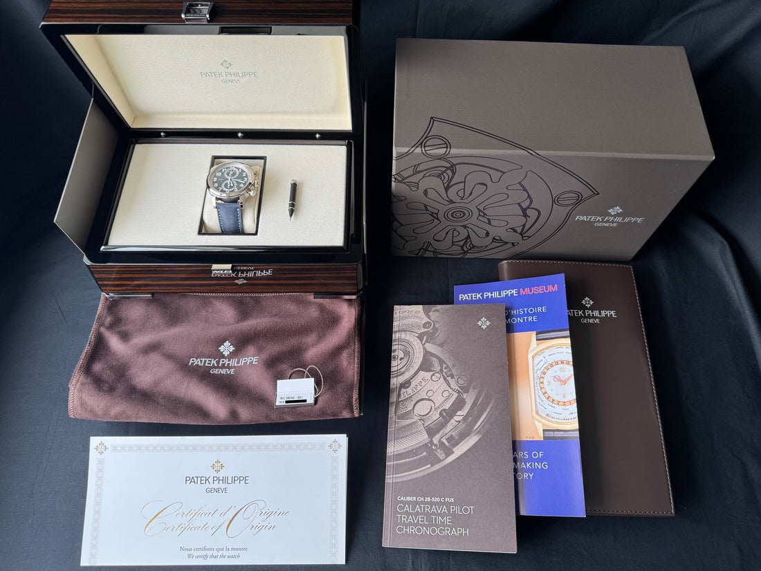 Patek Philippe Pilot Travel Time Chronograph Calatrava watch for Men/Unisex