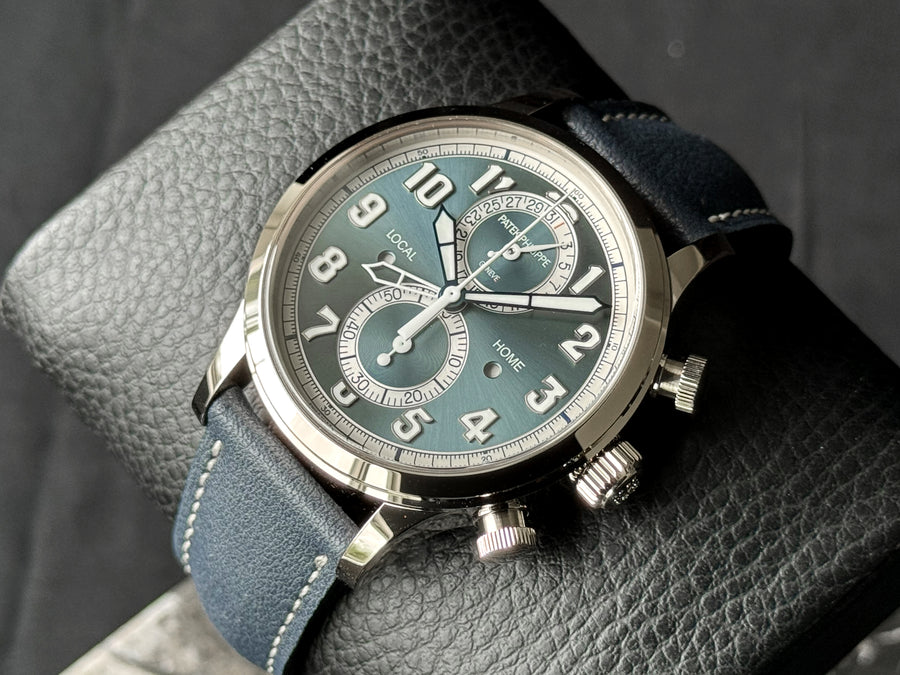 Patek Philippe Pilot Travel Time Chronograph Calatrava watch for Men/Unisex