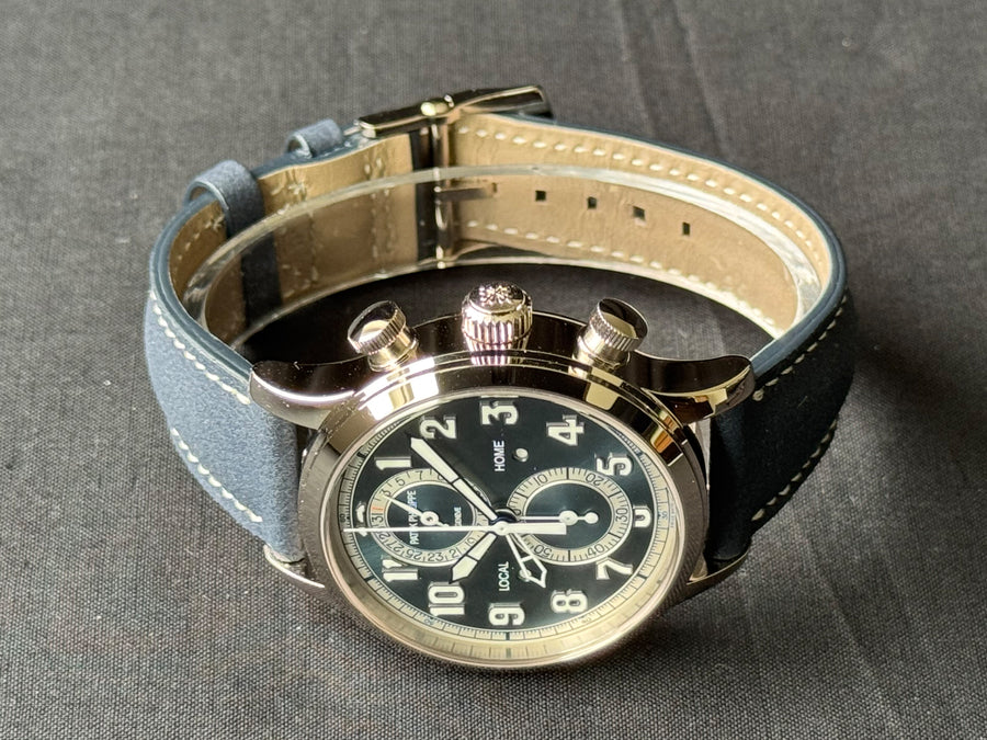 Patek Philippe Pilot Travel Time Chronograph Calatrava watch for Men/Unisex