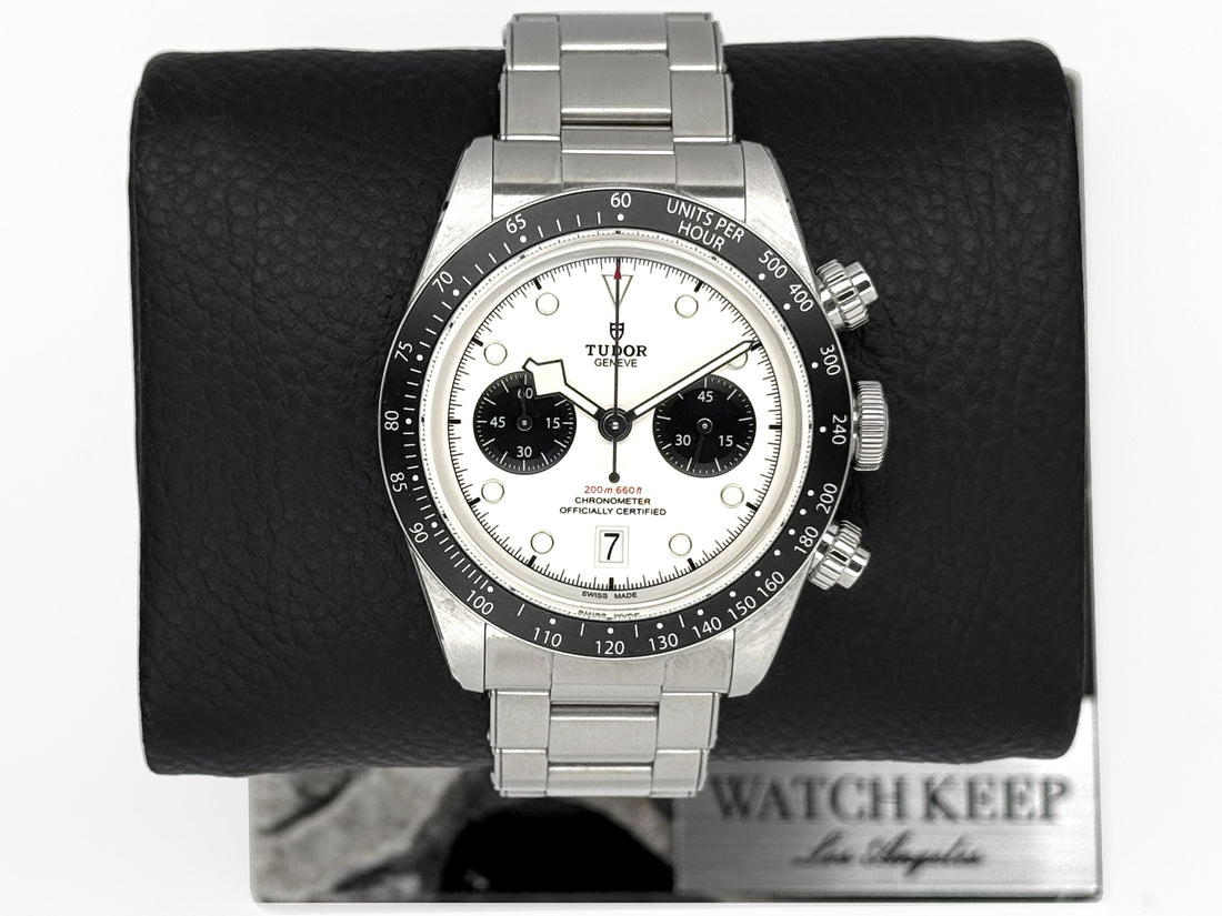 Tudor Black Bay Chrono Black Bezel White Dial watch for Men/Unisex
