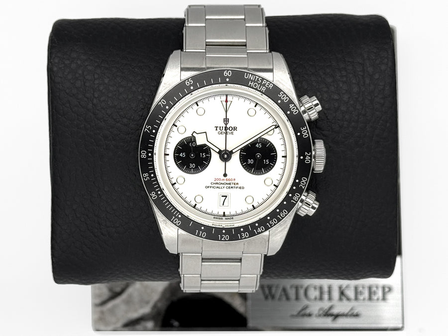 Tudor Black Bay Chrono Black Bezel White Dial watch for Men/Unisex