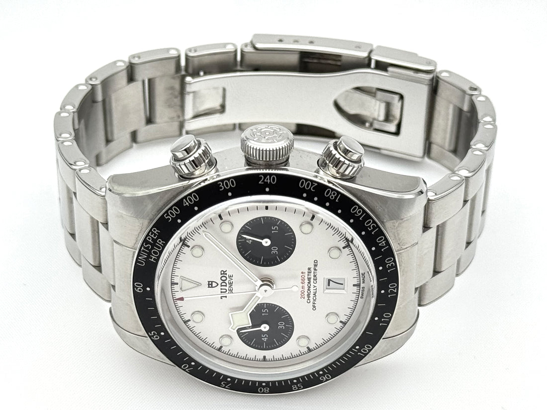 Tudor Black Bay Chrono Black Bezel White Dial watch for Men/Unisex