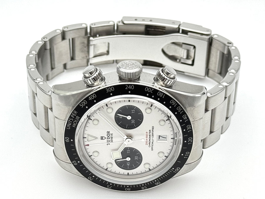 Tudor Black Bay Chrono Black Bezel White Dial watch for Men/Unisex