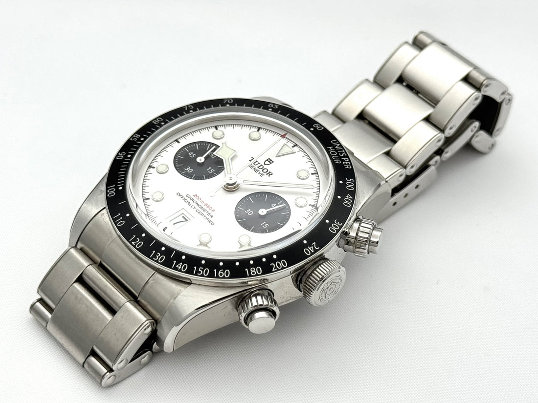 Tudor Black Bay Chrono Black Bezel White Dial watch for Men/Unisex
