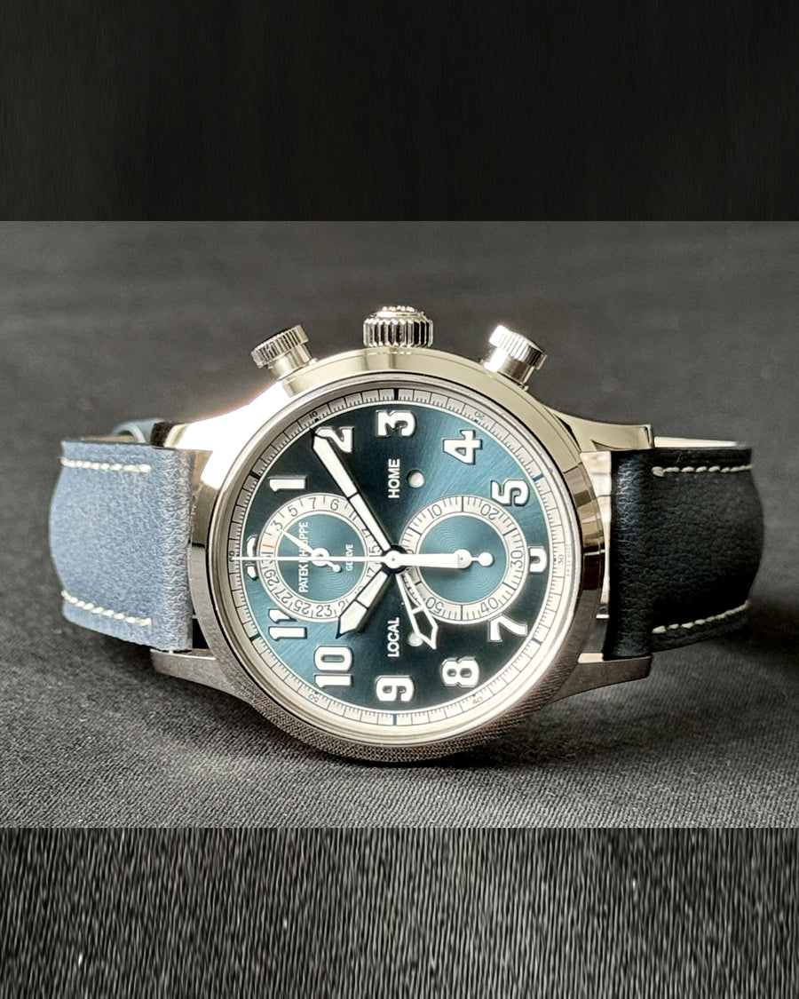 Patek Philippe Pilot Travel Time Chronograph Calatrava watch for Men/Unisex