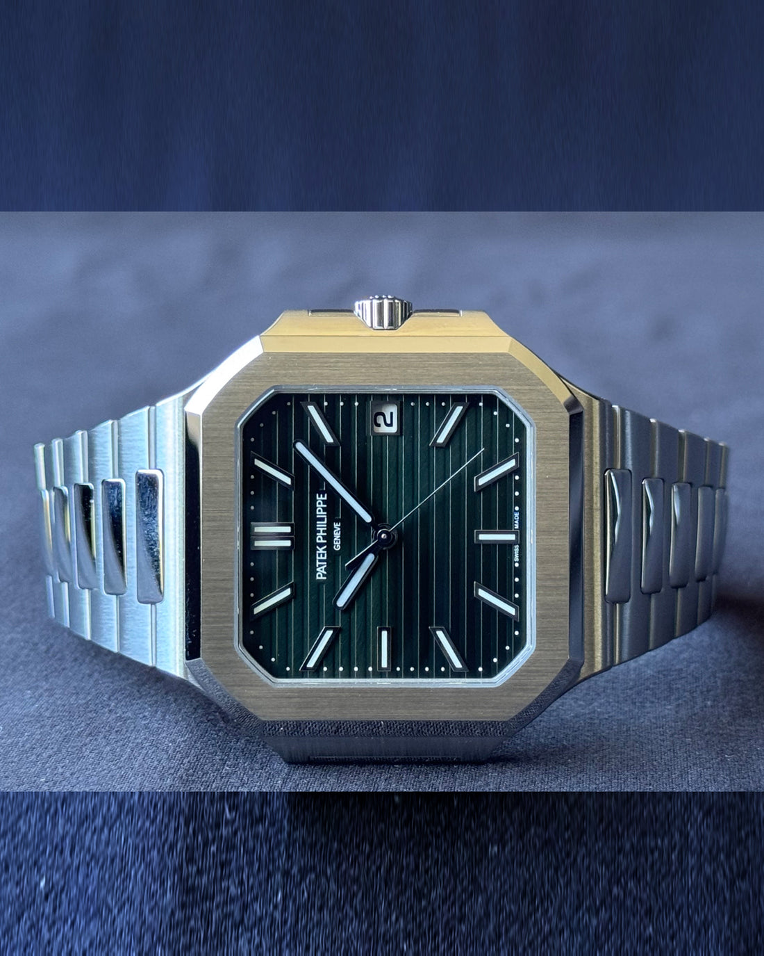 Patek Philippe Cubitus Olive Green Dial watch for Men/Unisex