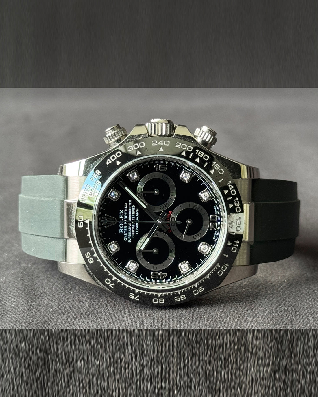 Rolex Daytona Diamond Set Black Dial watch for Men/Unisex