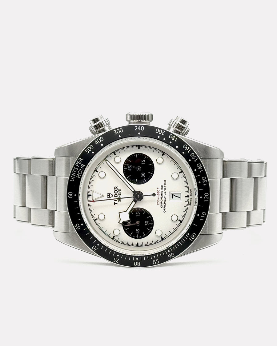 Tudor Black Bay Chrono Black Bezel White Dial watch for Men/Unisex